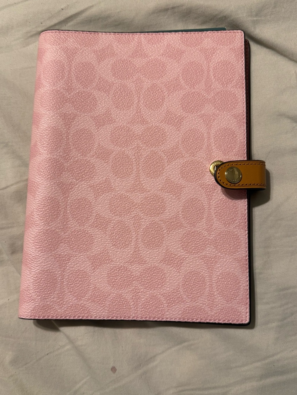 Coach Pink Signature Pattern notebook